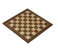 Sunrise Chess - Tablero de ajedrez nº 5 sin coordenadas de nogal y arce, diseño elegante, idea de regalo, ideal para figuras medianas, dimensiones: 50 mm