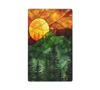 Sunrise Evergreen - Placa de pared decorativa para interruptor de luz, 1 banda, para cocina, baño, 11,4 x 7 cm