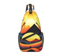 Sunrise Mountain - Bolso cruzado para hombre con correa ajustable, adecuado para senderismo al aire libre o viajes diarios