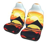 Sunrise Mountain Dua Sarung JOK Mobil,*, Sarung JOK Mobil Depan, Cocok para Sebagian Besar Mobil, SUV, Truk, Van, Dll.