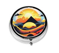 Sunrise Mountaina - Caja de medicina pequeña de tres compartimentos que se puede colocar en tu bolsillo o bolso y puede almacenar vitaminas.