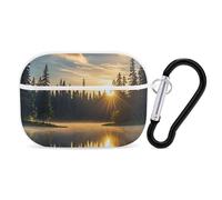 Sunrise on The Lake AirPods Pro - Funda protectora rígida de policarbonato con llavero para AirPods Pro de 2ª generación, para mujeres y hombres, fácil de abrir, protección contra caídas, estilo