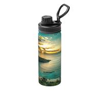 Sunrise Over Hanauma Bay Oahu Hawaii Printing - Taza portátil de acero inoxidable con aislamiento de 18 onzas para gimnasio