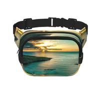 Sunrise Over Hanauma Bay Oahu Hawaii - Riñonera para mujer con correa ajustable para entrenamiento, correr, senderismo, riñonera cruzada, Black, Talla única