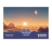 Sunrise Over The Clouds 1000 Pcs Stabiler Karton Puzzle Landscape of Sunrise Stressabbau Kreatives Spiel Puzzles Als Wohnaccessoires 70x50cm/1000pcs