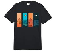 Sunrise to Moonlight Retro Vintage Coastal Landscape Comfort Colors Adult Heavyweight T-Shirt