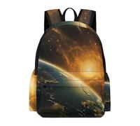 Sunrise View of The Planet Earth from Space - Bonita mochila de viaje ligera e informal para laptop para hombres y mujeres, estampado gráfico