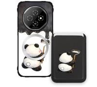 Sunrive Funda Cartera para Blackview Fort 1 con Tarjetero Magnético Desmontable, Estuche Porta Tarjetas con Soporte para Video, Funda Protectora Antigolpes con Cartera y Tarjetas - Panda