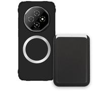 Sunrive Funda Cartera para Blackview Fort 1 con Tarjetero Magnético Desmontable, Estuche Porta Tarjetas con Soporte para Video, Funda Protectora Antigolpes con Cartera y Tarjetass - Negro