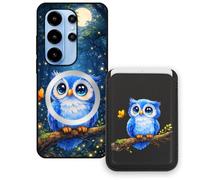 Sunrive Funda Cartera para Blackview Wave 10C/10 con Tarjetero Magnético Desmontable, Estuche Porta Tarjetas con Soporte para Video, Funda Protectora Antigolpes con Cartera y Tarjetass - Búho