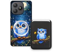 Sunrive Funda Cartera para Blackview Wave 9C con Tarjetero Magnético Desmontable, Estuche Porta Tarjetas con Soporte para Video, Funda Protectora Antigolpes con Cartera y Tarjetass - Búho