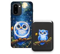 Sunrive Funda Cartera para OnePlus 15R 5G con Tarjetero Magnético Desmontable, Estuche Porta Tarjetas con Soporte para Video, Funda Protectora Antigolpes con Cartera y Tarjetass - Búho
