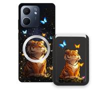 Sunrive Funda Cartera para OPPO A5X 4G/5G con Tarjetero Magnético Desmontable, Estuche Porta Tarjetas con Soporte para Video, Funda Protectora Antigolpes con Cartera y Tarjetass - Tigre