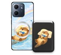 Sunrive Funda Cartera para OPPO A5X 4G/5G con Tarjetero Magnético Desmontable, Estuche Porta Tarjetas con Soporte para Video, Funda Protectora Antigolpes con Cartera y Tarjetass - Castor