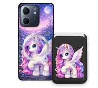 Sunrive Funda Cartera para OPPO A5X 4G/5G con Tarjetero Magnético Desmontable, Estuche Porta Tarjetas con Soporte para Video, Funda Protectora Antigolpes con Cartera y Tarjetass - Unicornio
