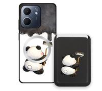 Sunrive Funda Cartera para OPPO A5X 4G/5G con Tarjetero Magnético Desmontable, Estuche Porta Tarjetas con Soporte para Video, Funda Protectora Antigolpes con Cartera y Tarjetas - Panda