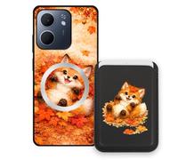 Sunrive Funda Cartera para OPPO A5X 4G/5G con Tarjetero Magnético Desmontable, Estuche Porta Tarjetas con Soporte para Video, Funda Protectora Antigolpes con Cartera y Tarjetass - Zorro