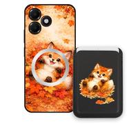 Sunrive Funda Cartera para OPPO A6C CPH2895 con Tarjetero Magnético Desmontable, Estuche Porta Tarjetas con Soporte para Video, Funda Protectora Antigolpes con Cartera y Tarjetass - Zorro