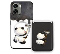Sunrive Funda Cartera para OPPO A6X 4G/5G con Tarjetero Magnético Desmontable, Estuche Porta Tarjetas con Soporte para Video, Funda Protectora Antigolpes con Cartera y Tarjetas - Panda