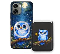 Sunrive Funda Cartera para OPPO A6X 4G/5G con Tarjetero Magnético Desmontable, Estuche Porta Tarjetas con Soporte para Video, Funda Protectora Antigolpes con Cartera y Tarjetass - Búho