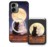 Sunrive Funda Cartera para OPPO A6X 4G/5G con Tarjetero Magnético Desmontable, Estuche Porta Tarjetas con Soporte para Video, Funda Protectora Antigolpes con Cartera y Tarjetass - Gato