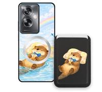 Sunrive Funda Cartera para OPPO A79 5G con Tarjetero Magnético Desmontable, Estuche Porta Tarjetas con Soporte para Video, Funda Protectora Antigolpes con Cartera y Tarjetass - Castor