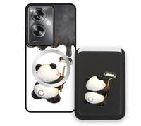 Sunrive Funda Cartera para OPPO A79 5G con Tarjetero Magnético Desmontable, Estuche Porta Tarjetas con Soporte para Video, Funda Protectora Antigolpes con Cartera y Tarjetas - Panda