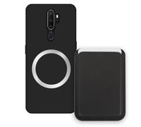 Sunrive Funda Cartera para OPPO A9 (2020)/A11 con Tarjetero Magnético Desmontable, Estuche Porta Tarjetas con Soporte para Video, Funda Protectora Antigolpes con Cartera y Tarjetass - Negro