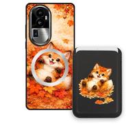 Sunrive Funda Cartera para OPPO Reno10 ProPLUS con Tarjetero Magnético Desmontable, Estuche Porta Tarjetas con Soporte para Video, Funda Protectora Antigolpes con Cartera y Tarjetass - Zorro