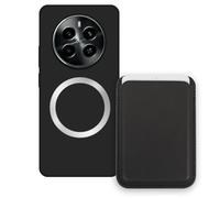 Sunrive Funda Cartera para Realme 12 4G con Tarjetero Magnético Desmontable, Estuche Porta Tarjetas con Soporte para Video, Funda Protectora Antigolpes con Cartera y Tarjetass - Negro