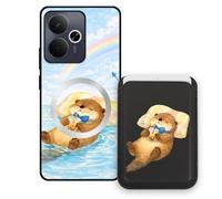 Sunrive Funda Cartera para Realme 14T 5G con Tarjetero Magnético Desmontable, Estuche Porta Tarjetas con Soporte para Video, Funda Protectora Antigolpes con Cartera y Tarjetass - Castor