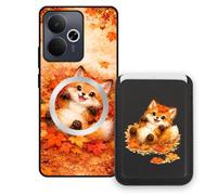 Sunrive Funda Cartera para Realme 14T 5G con Tarjetero Magnético Desmontable, Estuche Porta Tarjetas con Soporte para Video, Funda Protectora Antigolpes con Cartera y Tarjetass - Zorro