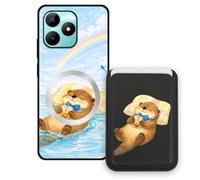 Sunrive Funda Cartera para Realme C51 con Tarjetero Magnético Desmontable, Estuche Porta Tarjetas con Soporte para Video, Funda Protectora Antigolpes con Cartera y Tarjetass - Castor