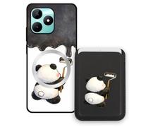 Sunrive Funda Cartera para Realme C51 con Tarjetero Magnético Desmontable, Estuche Porta Tarjetas con Soporte para Video, Funda Protectora Antigolpes con Cartera y Tarjetas - Panda