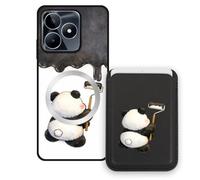 Sunrive Funda Cartera para Realme C53 con Tarjetero Magnético Desmontable, Estuche Porta Tarjetas con Soporte para Video, Funda Protectora Antigolpes con Cartera y Tarjetas - Panda