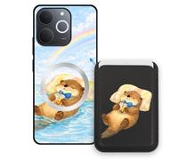 Sunrive Funda Cartera para Realme C71 con Tarjetero Magnético Desmontable, Estuche Porta Tarjetas con Soporte para Video, Funda Protectora Antigolpes con Cartera y Tarjetass - Castor