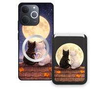 Sunrive Funda Cartera para Realme C71 con Tarjetero Magnético Desmontable, Estuche Porta Tarjetas con Soporte para Video, Funda Protectora Antigolpes con Cartera y Tarjetass - Gato