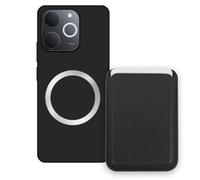 Sunrive Funda Cartera para Realme C71 con Tarjetero Magnético Desmontable, Estuche Porta Tarjetas con Soporte para Video, Funda Protectora Antigolpes con Cartera y Tarjetass - Negro