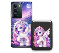 Sunrive Funda Cartera para Realme P3 Lite 5G con Tarjetero Magnético Desmontable, Estuche Porta Tarjetas con Soporte para Video, Funda Protectora Antigolpes con Cartera y Tarjetass - Unicornio