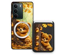 Sunrive Funda Cartera para Realme P3 Lite 5G con Tarjetero Magnético Desmontable, Estuche Porta Tarjetas con Soporte para Video, Funda Protectora Antigolpes con Cartera y Tarjetass - Oso
