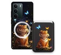 Sunrive Funda Cartera para Realme P3 Lite4G/5G con Tarjetero Magnético Desmontable, Estuche Porta Tarjetas con Soporte para Video, Funda Protectora Antigolpes con Cartera y Tarjetass - Tigre