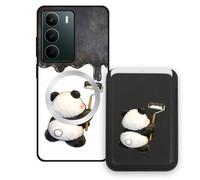 Sunrive Funda Cartera para Realme P3 Lite4G/5G con Tarjetero Magnético Desmontable, Estuche Porta Tarjetas con Soporte para Video, Funda Protectora Antigolpes con Cartera y Tarjetas - Panda