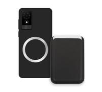 Sunrive Funda Cartera para TCL 501 con Tarjetero Magnético Desmontable, Estuche Porta Tarjetas con Soporte para Video, Funda Protectora Antigolpes con Cartera y Tarjetass - Negro