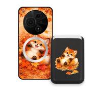 Sunrive Funda Cartera para TCL 60 SE con Tarjetero Magnético Desmontable, Estuche Porta Tarjetas con Soporte para Video, Funda Protectora Antigolpes con Cartera y Tarjetass - Zorro