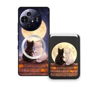 Sunrive Funda Cartera para TCL 60 XE Nxtpaper 5G con Tarjetero Magnético Desmontable, Estuche Porta Tarjetas con Soporte para Video, Funda Protectora Antigolpes con Cartera y Tarjetass - Gato