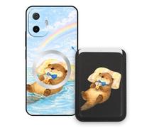 Sunrive Funda Cartera para TCL K70 XE con Tarjetero Magnético Desmontable, Estuche Porta Tarjetas con Soporte para Video, Funda Protectora Antigolpes con Cartera y Tarjetass - Castor