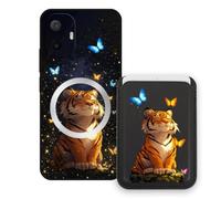 Sunrive Funda Cartera para TCL K70 XE con Tarjetero Magnético Desmontable, Estuche Porta Tarjetas con Soporte para Video, Funda Protectora Antigolpes con Cartera y Tarjetass - Tigre