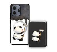 Sunrive Funda Cartera para TCL NXTpaper 70 Pro con Tarjetero Magnético Desmontable, Estuche Porta Tarjetas con Soporte para Video, Funda Protectora Antigolpes con Cartera y Tarjetas - Panda
