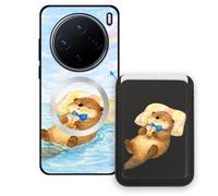 Sunrive Funda Cartera para Vivo X200 con Tarjetero Magnético Desmontable, Estuche Porta Tarjetas con Soporte para Video, Funda Protectora Antigolpes con Cartera y Tarjetass - Castor