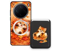 Sunrive Funda Cartera para Vivo X200 con Tarjetero Magnético Desmontable, Estuche Porta Tarjetas con Soporte para Video, Funda Protectora Antigolpes con Cartera y Tarjetass - Zorro